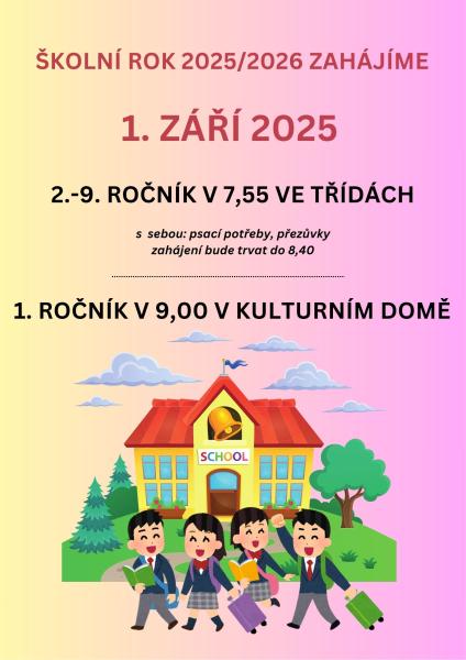 2025 Zahájení školního roku plakátek